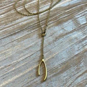 Madewell wishbone lariat necklace